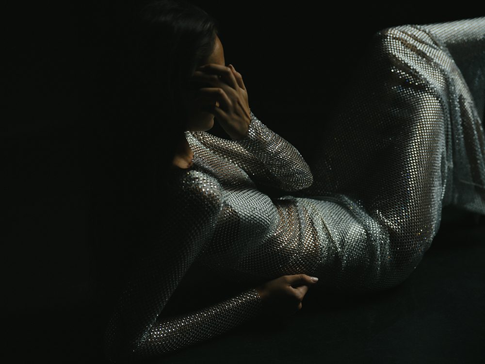 The After: crystal mesh, reclining
