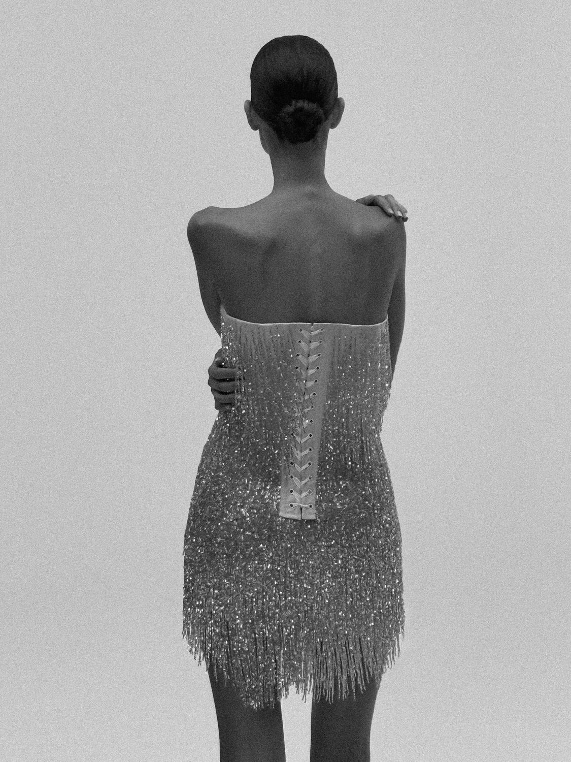 WOMANZE archive, Object 007: Beaded organza corset